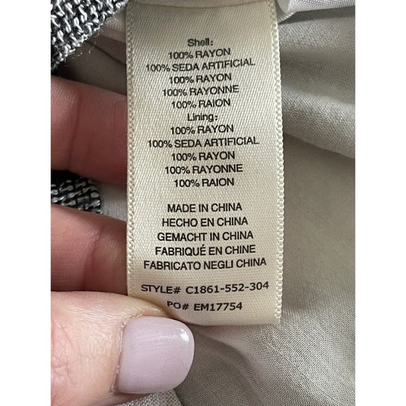 Cloth & Stone Buffalo Check Romper Black White Anthropologie Small Pockets $128 - Picture 6 of 12